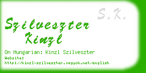 szilveszter kinzl business card